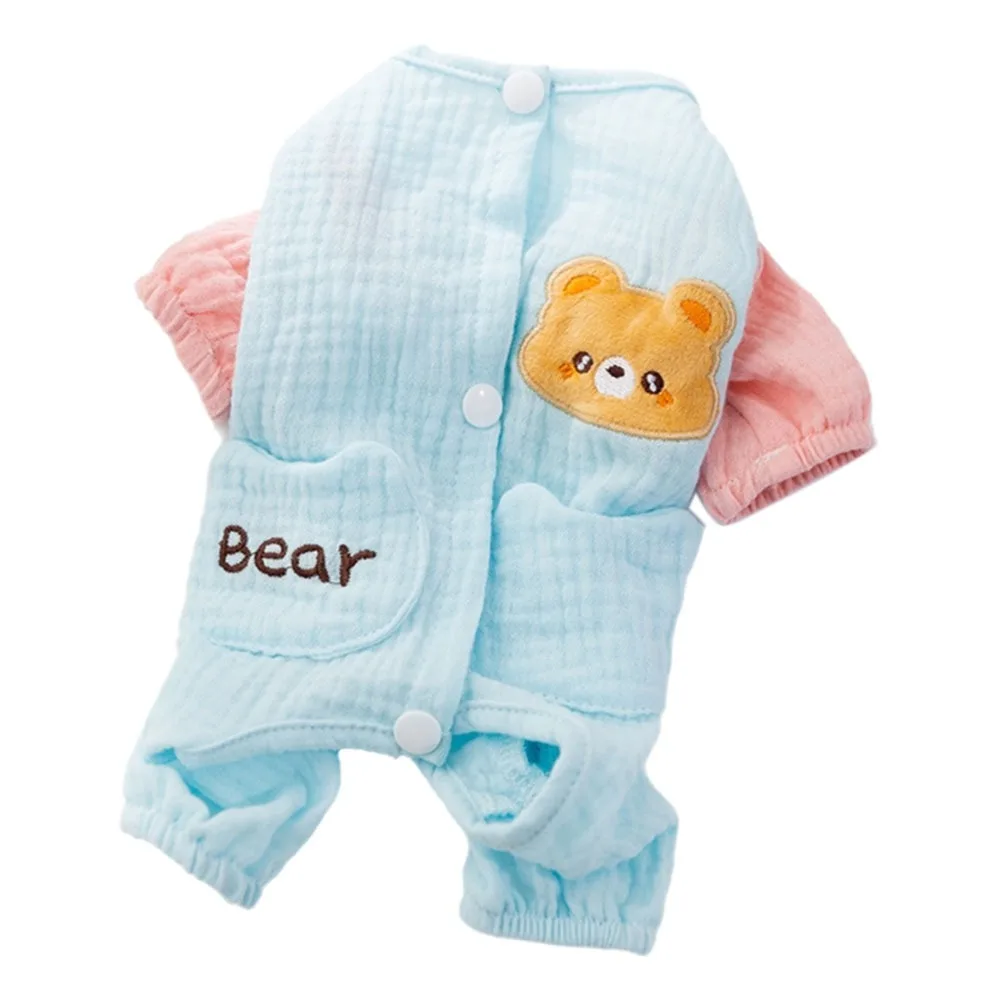 Double-Layer Yarn Pet Four Legs Clothes Soft Breathable Pet Jumpsuits Anti Cold Comfortable Dog Clothes Spring Summer