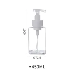 Large Capacity Foam Dispenser Bottles - Plastic Pump Refillable (450ML)