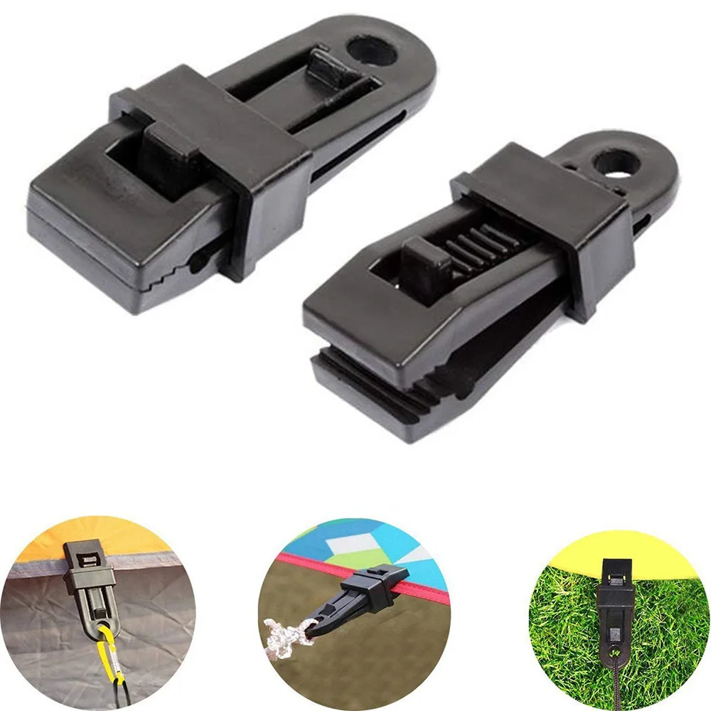 

10pcs Tent Pull Clip Tarpaulin Clip Lock Grip Clamp Awning Hook Lashing Buckle Camping Accessories Travel Outdoor Barb Clip