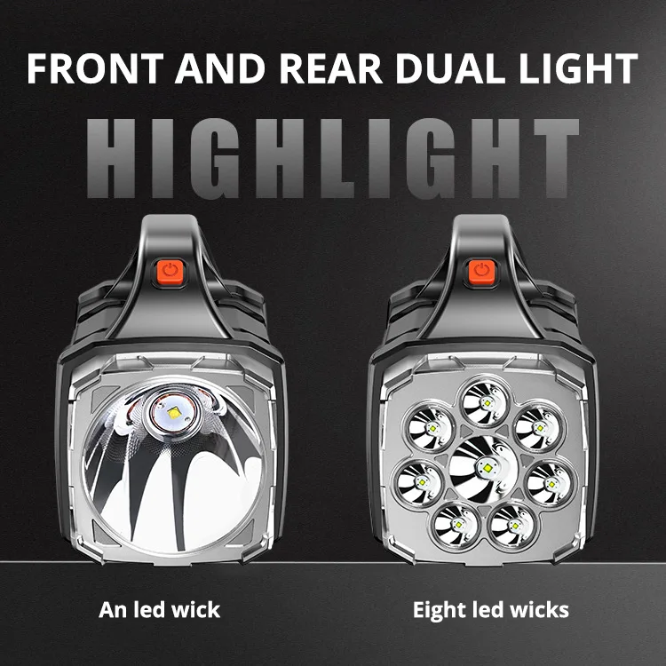 Description Picture 4 of itemMultifunctional Powerful Solar Rechargeable Flashlight COB LED Work Light Outdoor Waterproof Camping Emergency Torch Spotlight