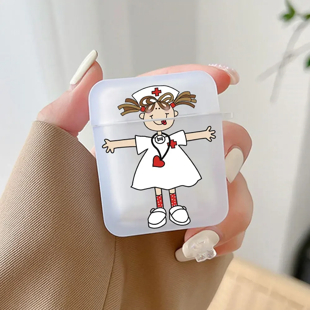 Cartoon Medicine-Themed AirPods Pro 2 Protective Clear Case Cover