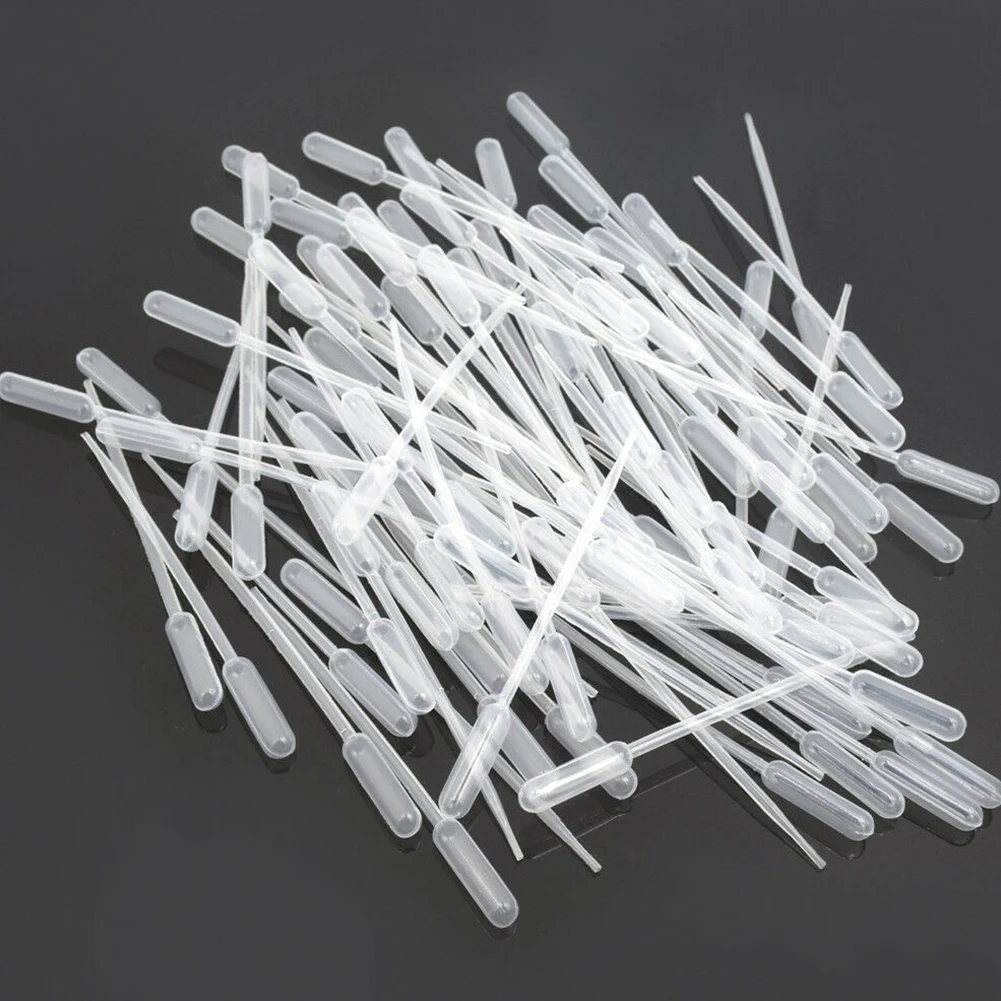 50pcs 1/2/3ML Disposable Plastic Laboratory Pipette Pasteur Pipettes Dropper Experiment Supplies Essential Oils Pipettes Makeup plastic pipette