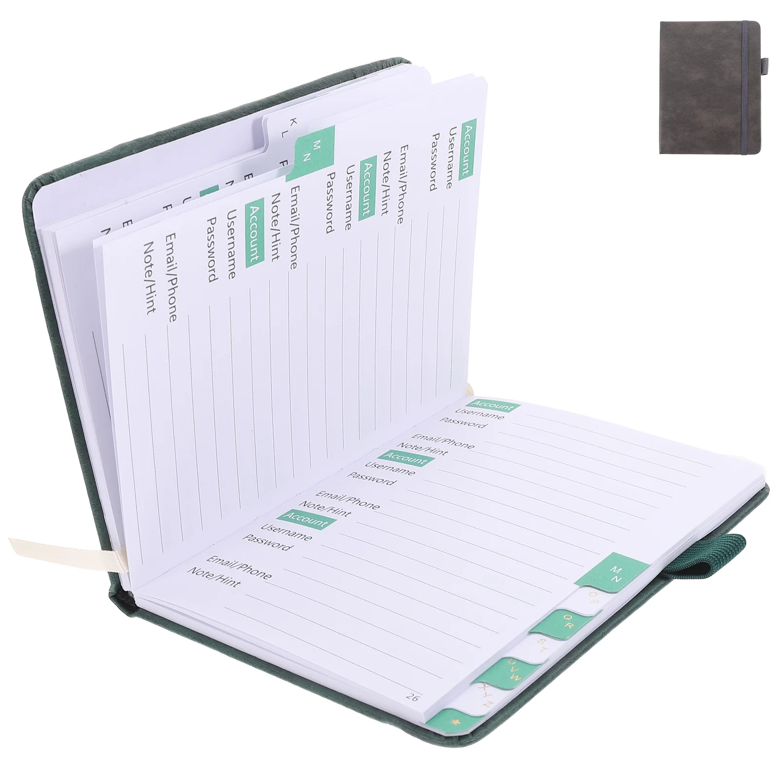 Mini Address Book Home Office Belt Portable Organizer Phone Paper for Addresses