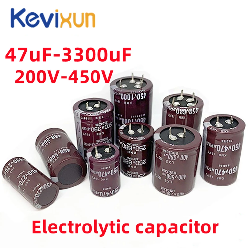 

200V 250V 400V 450V Aluminum Electrolytic Capacitor 47 68 82 100 120 150 180 220 270 330 390 470 560 680 820 1000 2200 3300UF
