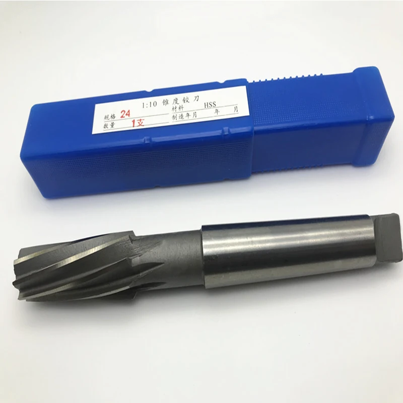 1Pc 1: 10 Morse Taper Reamer HSS H8 Tapered Shank Machine Chucking Reamer CNC Tool For Metal Steel Aluminum Hole Drill