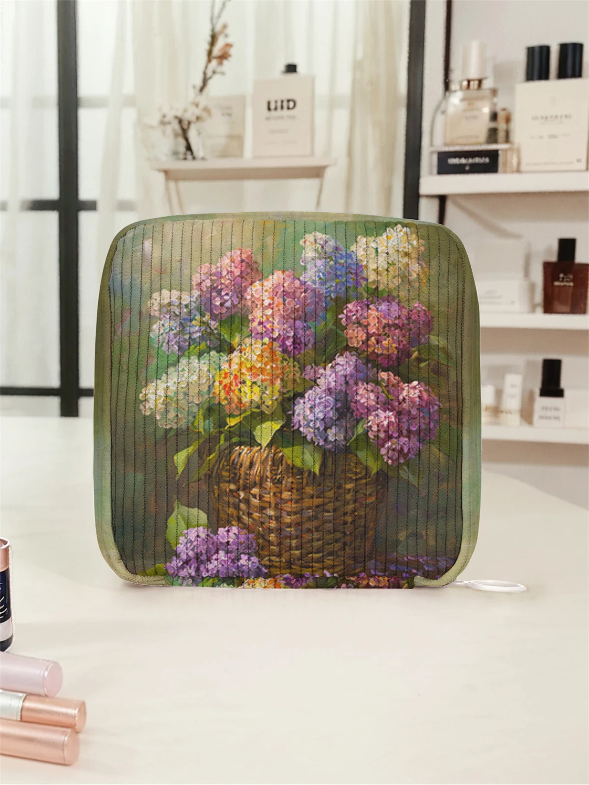 Floral pattern printed sanitary napkin storage bag, women's lightweight tissue bag, sanitary tissue bag