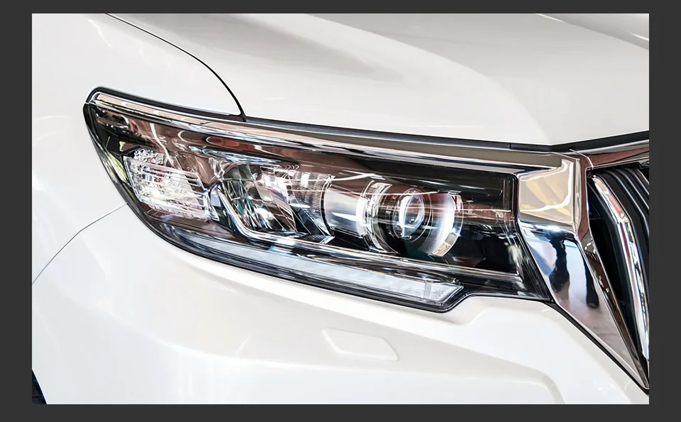 Car Head Lights Parts For New Prado 2018 2019 Cruiser LED Front Headlight Replacement DRL Daytime light Projector Facelift