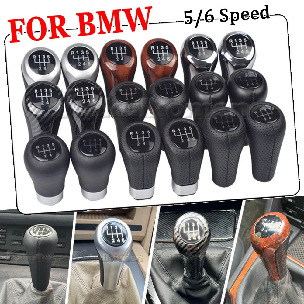 Car 5/6 Speed Gear Shift Knob For BMW 1 3 5 6 Series E30 E32 E34 E36 E38  E39 E46 E53 E60 E63 E83 E84 E90 E91 E92 E93 X1 X3 X5