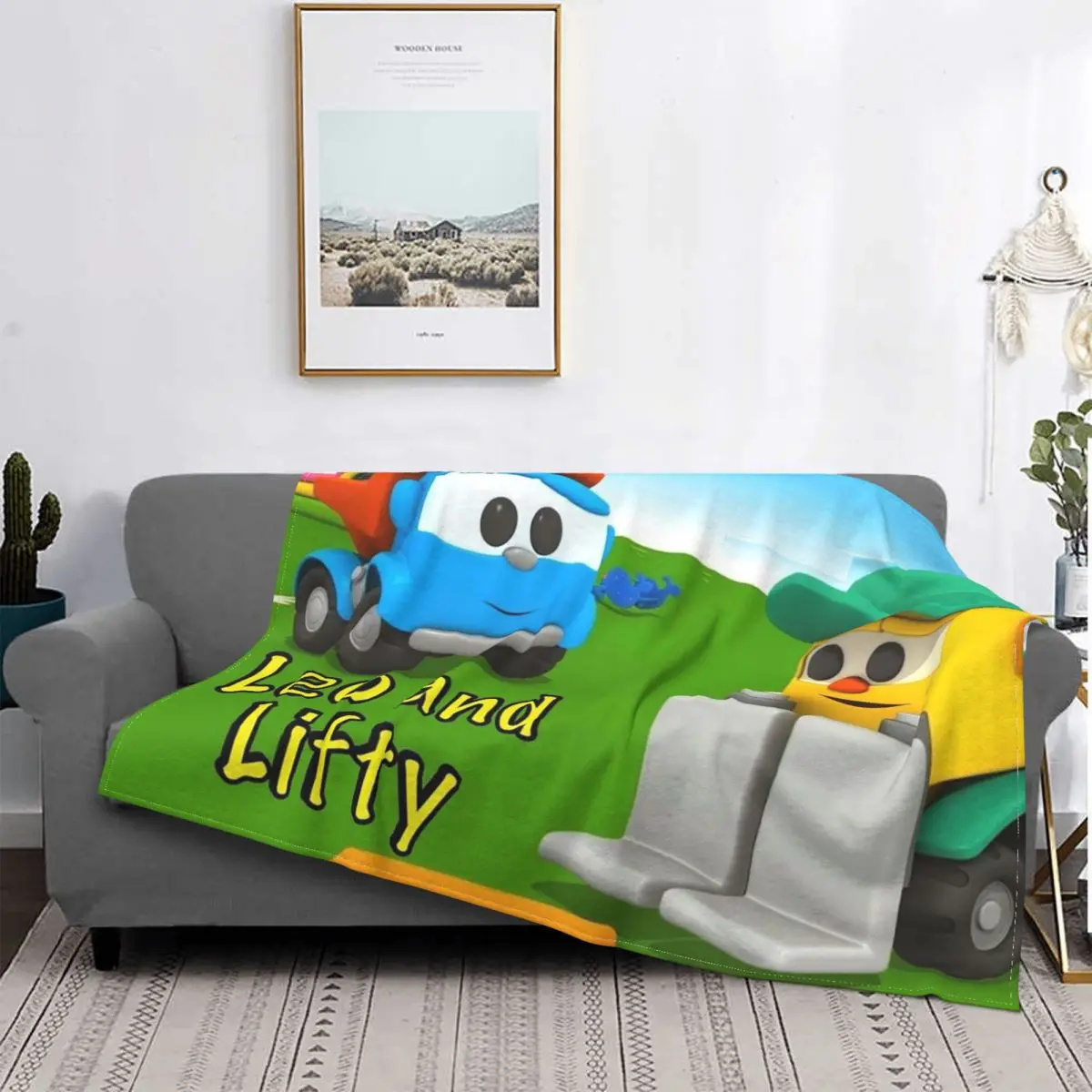 Leo The Truck Cartoon Fleece Throw Coperta Leo Loves Coperta Lifty Per Bed Office Copriletto Ultra-Morbido