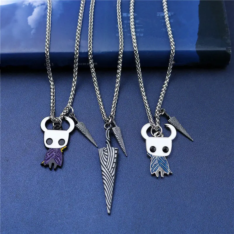 Fashion Hollow Knight Bone Nail Keychain Necklace Pure Nail - Temu