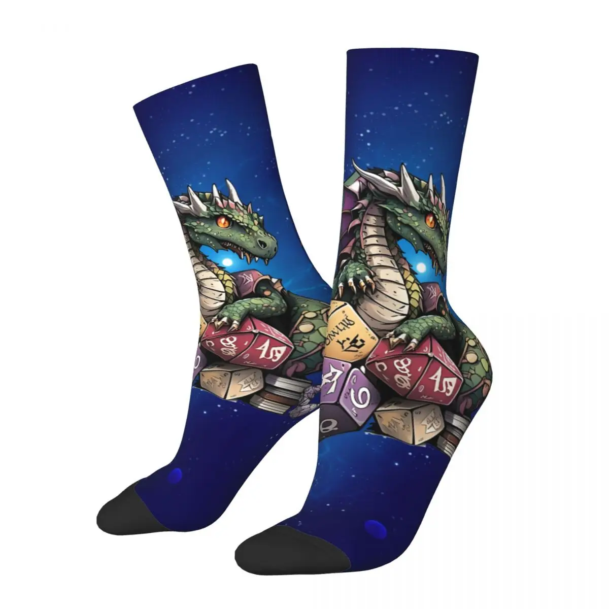 Crazy compression The Dice Serpent Sock for Men Harajuku Dungeons And Crazy compression the dice serpent sock for men harajuku dungeons and