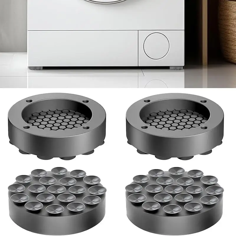 Furniture Rubber Foot Mat 4Pcs Silent Lifting Base Universal Anti Vibration Non-Slip Fixed Pads Washing Machine