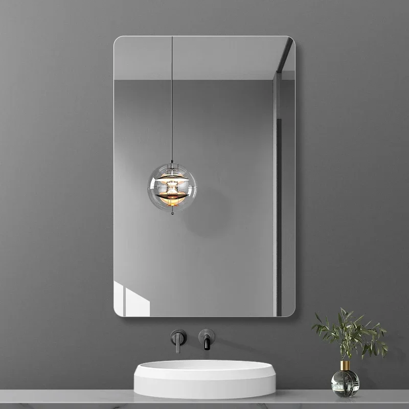 Modern Wall Mounted Mirror Rectangle Unbreakable Bluetooth Bathroom Mirror Clock Fogless Espelho Maquilhagem Com Led Furniture