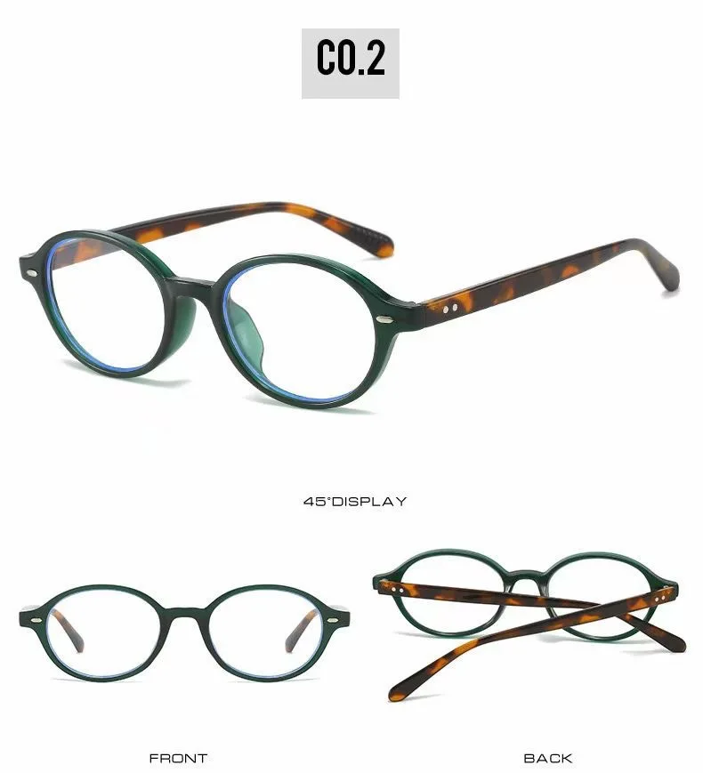 Transparente Ovale Computer Brille Rahmen Frauen Männer Anti Blau Licht Runde Brillen Blockieren Optische Spektakel Ellipse Brillen – Detail 7