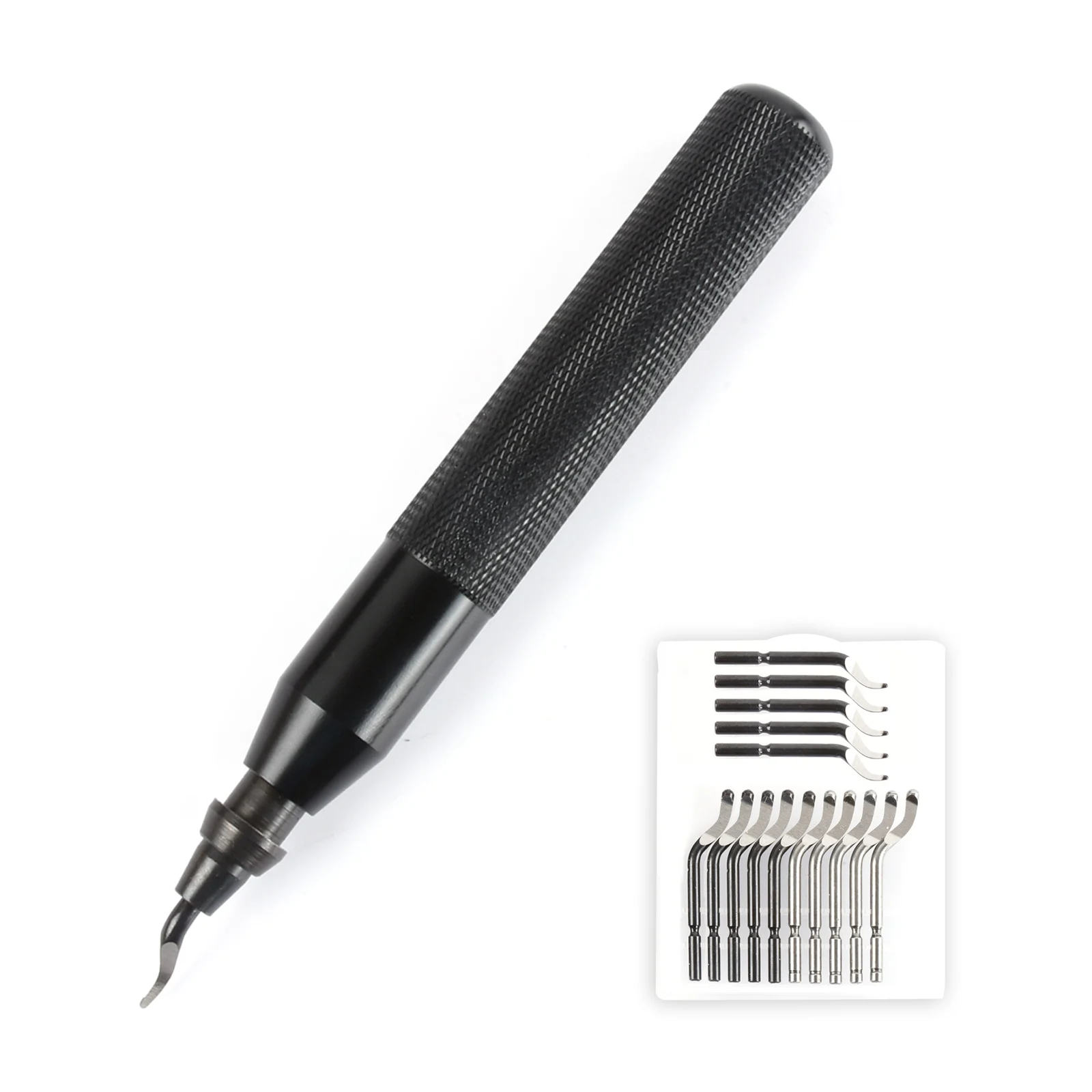 Deburring Tool Aluminum Handle Trimmer with 15 High speed Steel