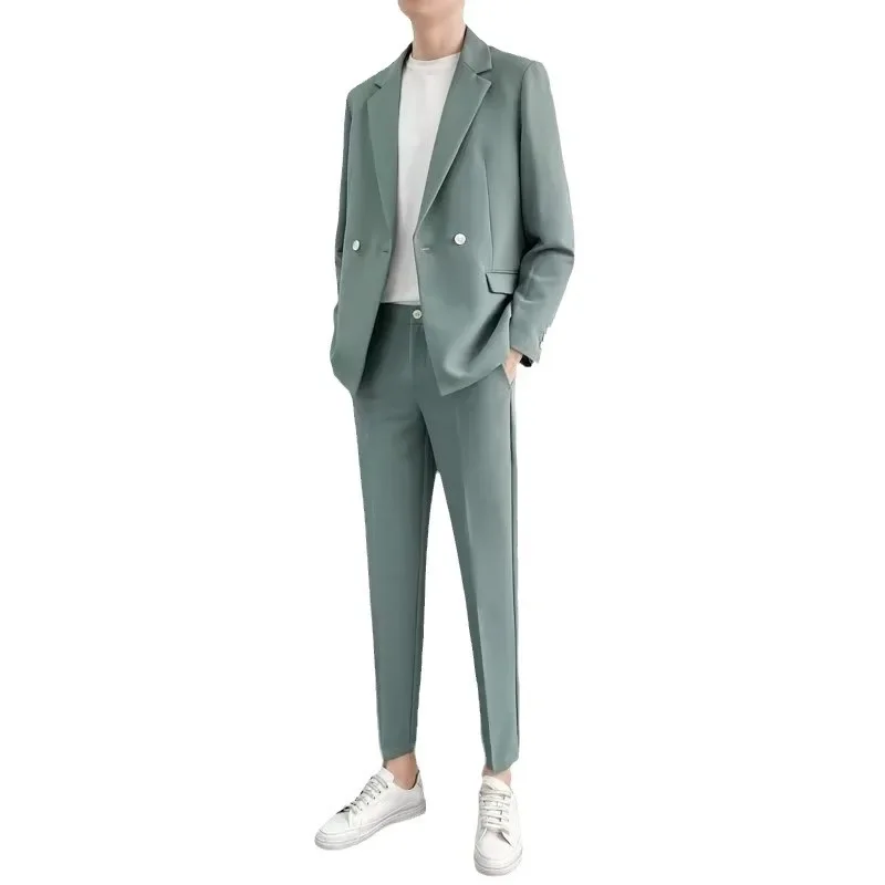 Men Western Suit Casual Business Partner Clothing Spring Autumn Korean Version