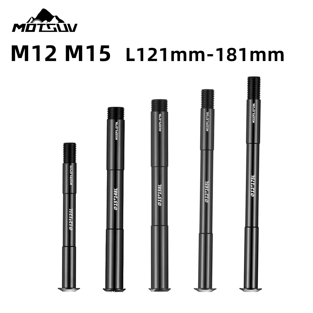 Ancho Ajustable 166-178mm Eje Pasante Para Bicicleta - Liberación Rápida, Aleación De Aluminio, M12x1.5 Eje Pasante Mtb