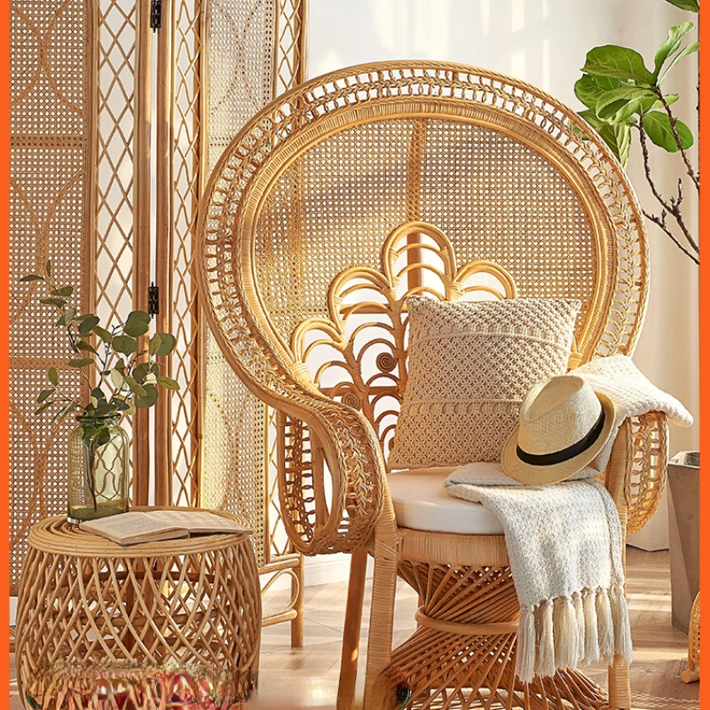 

Republic of China Real Rattan Peacock Chair