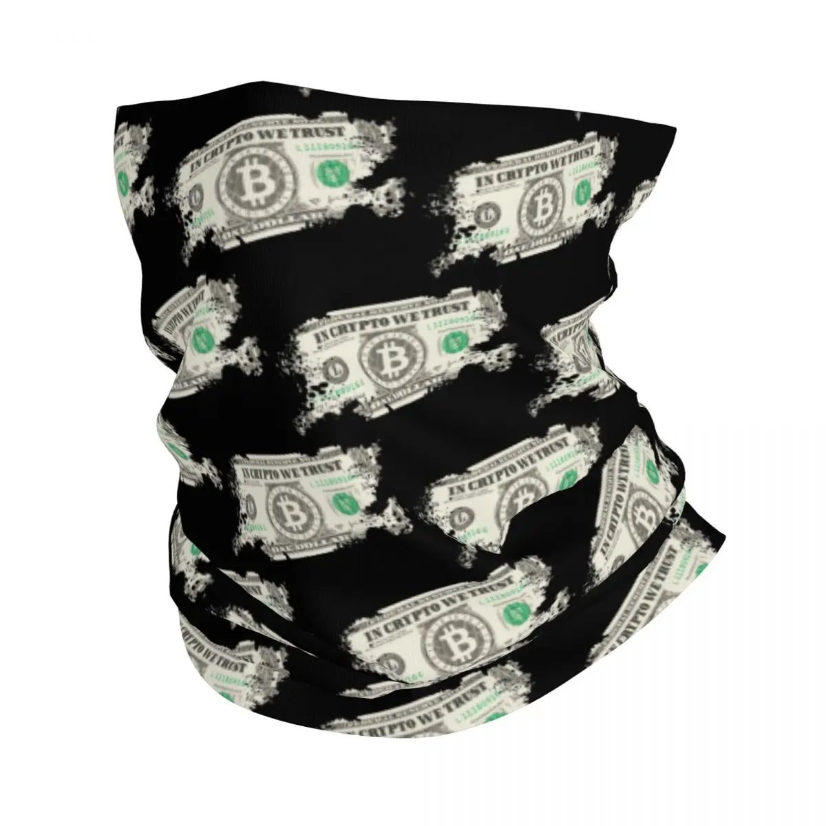 

Crypto We Trust Bitcoin Bandana Neck Gaiter Printed US Dollars Mask Scarf Multi-use Balaclava Hiking Men Women Adult Windproof