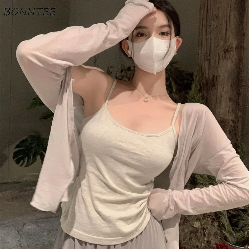 

Jackets Women Summer Sweet Style Solid Ladies Clothes Sun-proof Tender All-match Popular Comfortable Holiday Ins Slim Simple New