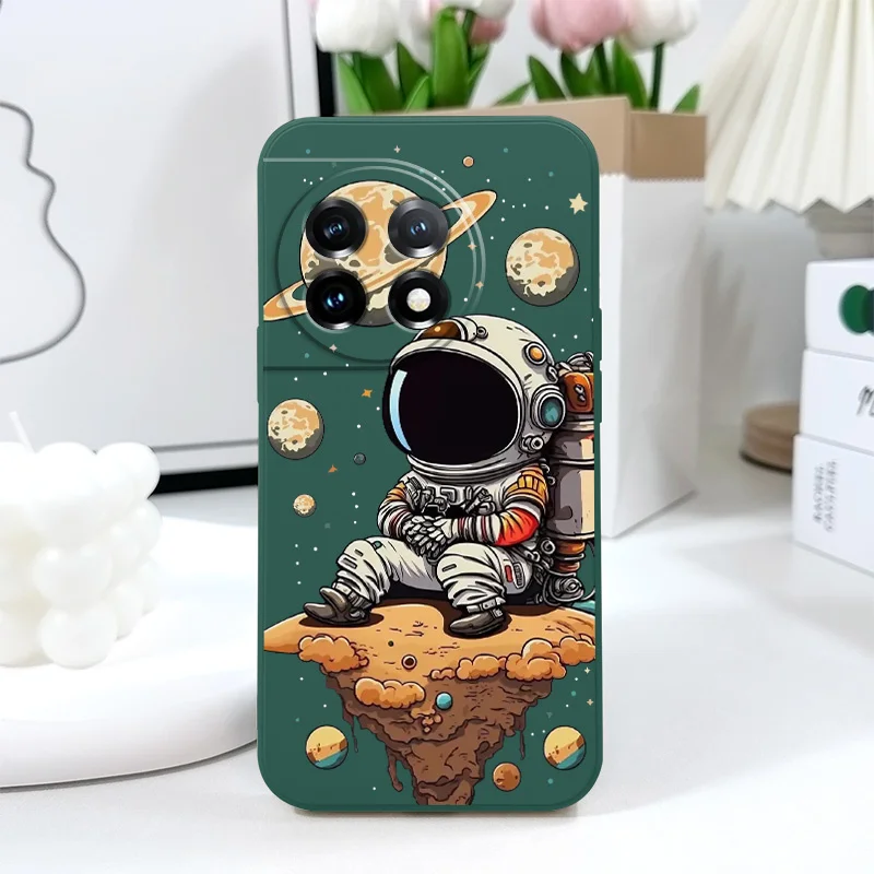 Thinking Astronaut Liquid Silicone Phone Case