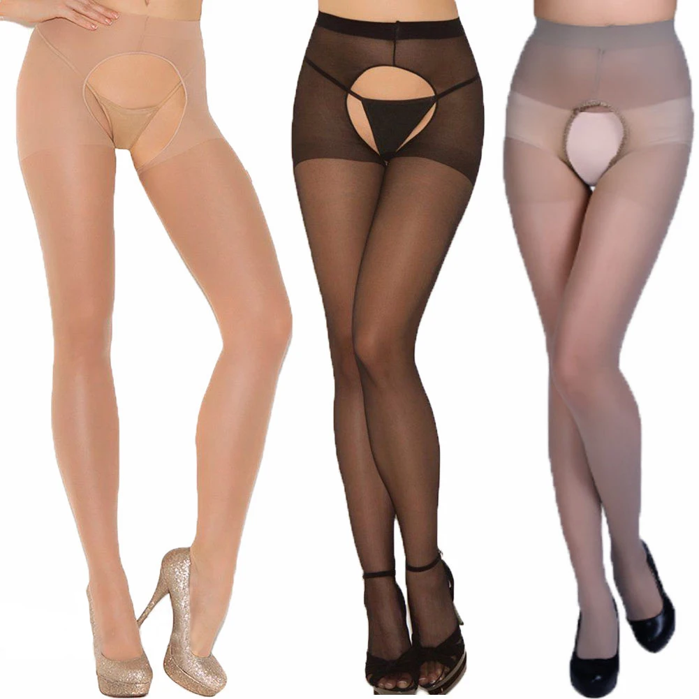 Description Picture 2 of itemWomen Hot Sexy Lingerie Stockings Fitness Open Crotch Crotchless Pantyhose Mesh See Through Lingerie Hosiery Underwear Tights