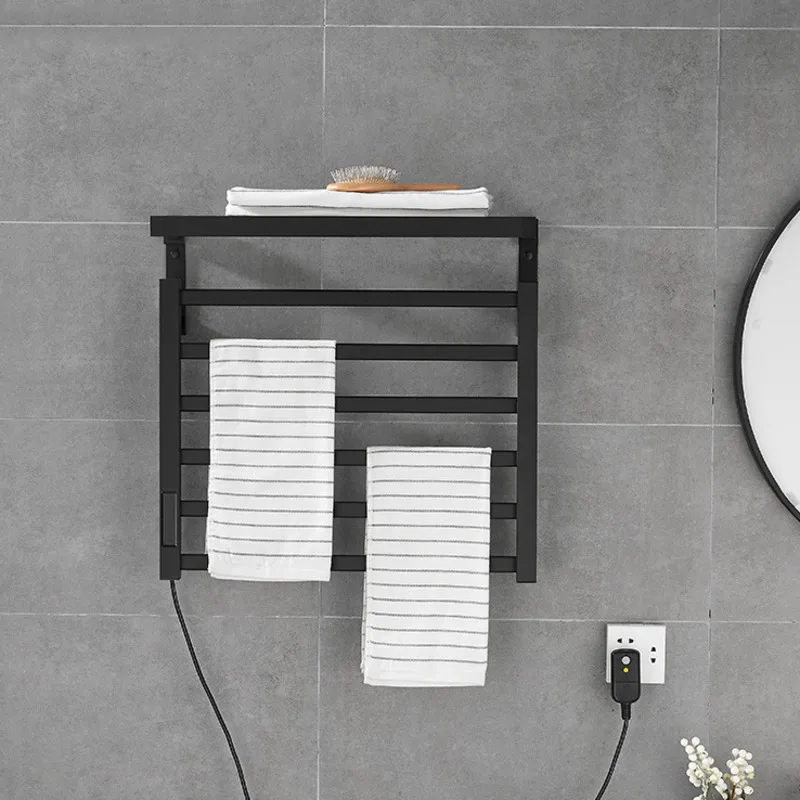 

Minimalistic Towel Hanger for Restroom Wall-Fixed Sanitary Electric Rail Smart Thermostatic Coating Contemporary Domiciles