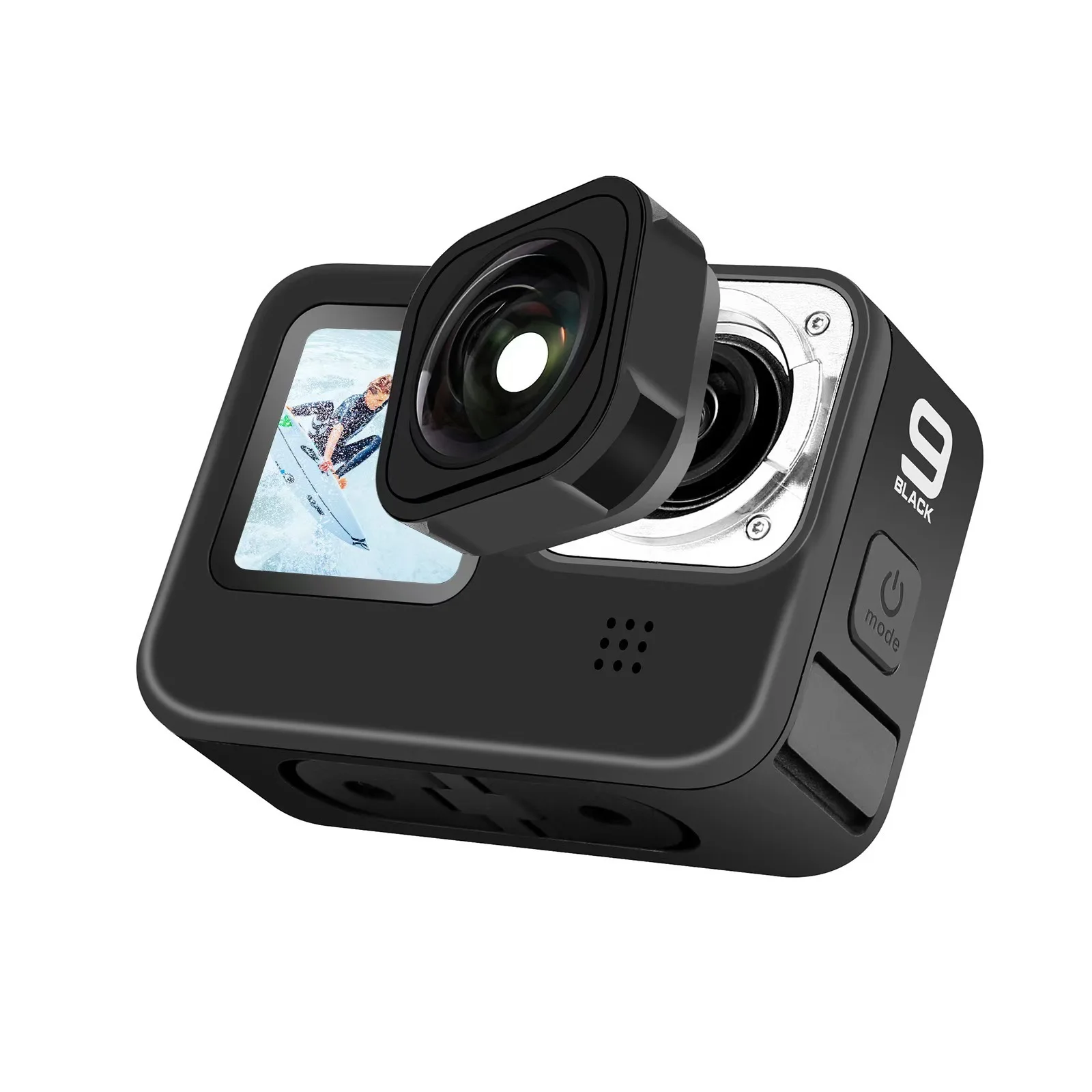 Objectif Grand Angle 155° avec Stabilisation pour Caméra Action