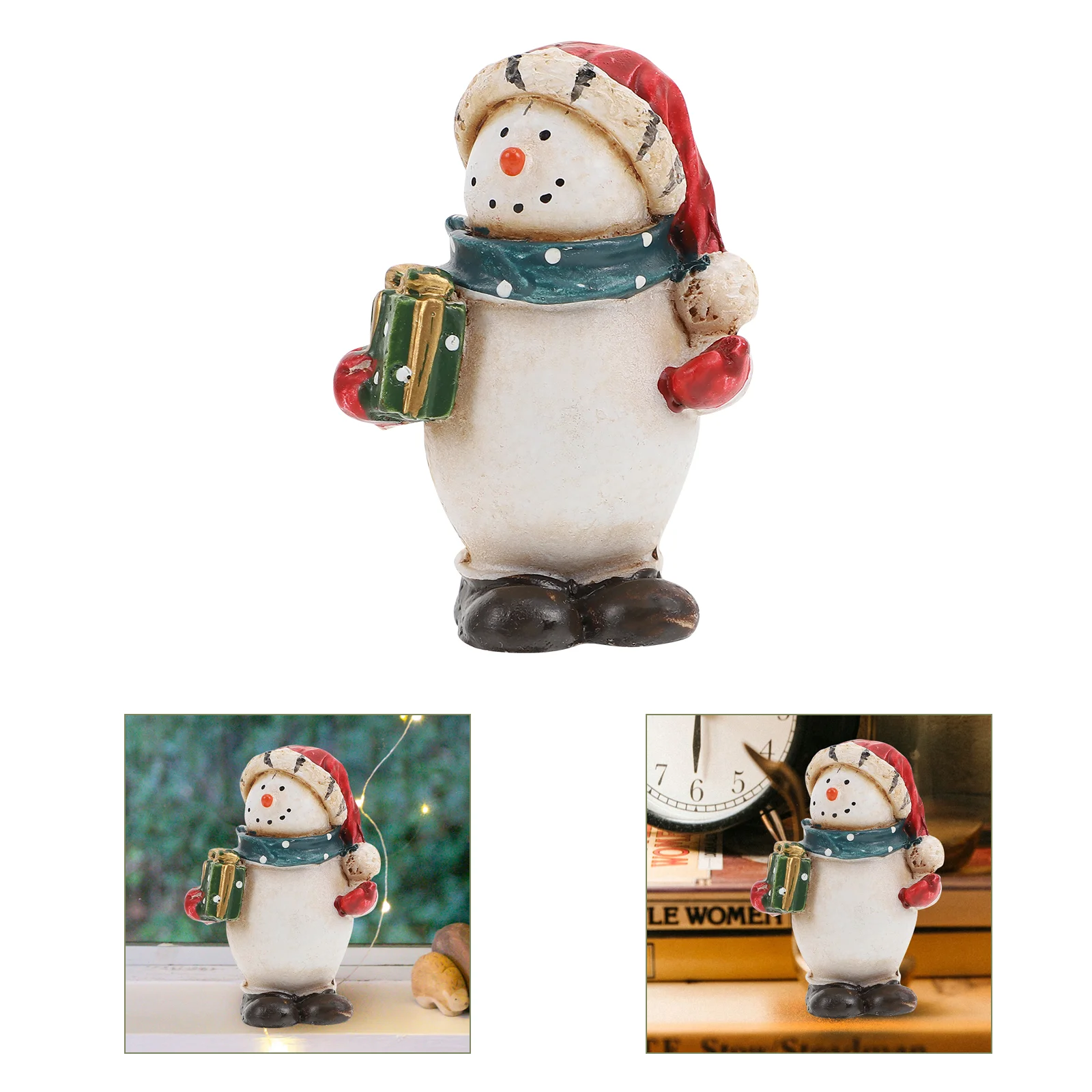 

1 Pc Snowman Decors Tabletop Adornment Christmas Decoration Xmas Ornament