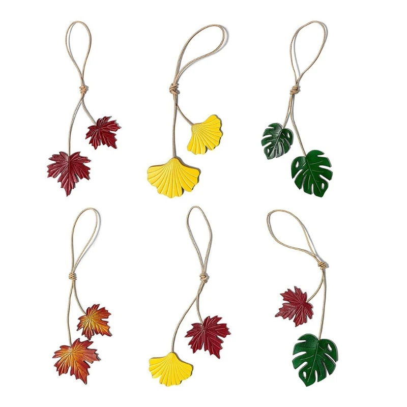 

Car Pendant Auto Rearview Ornaments Leather Maple Leaves Birthday Gift Dropship