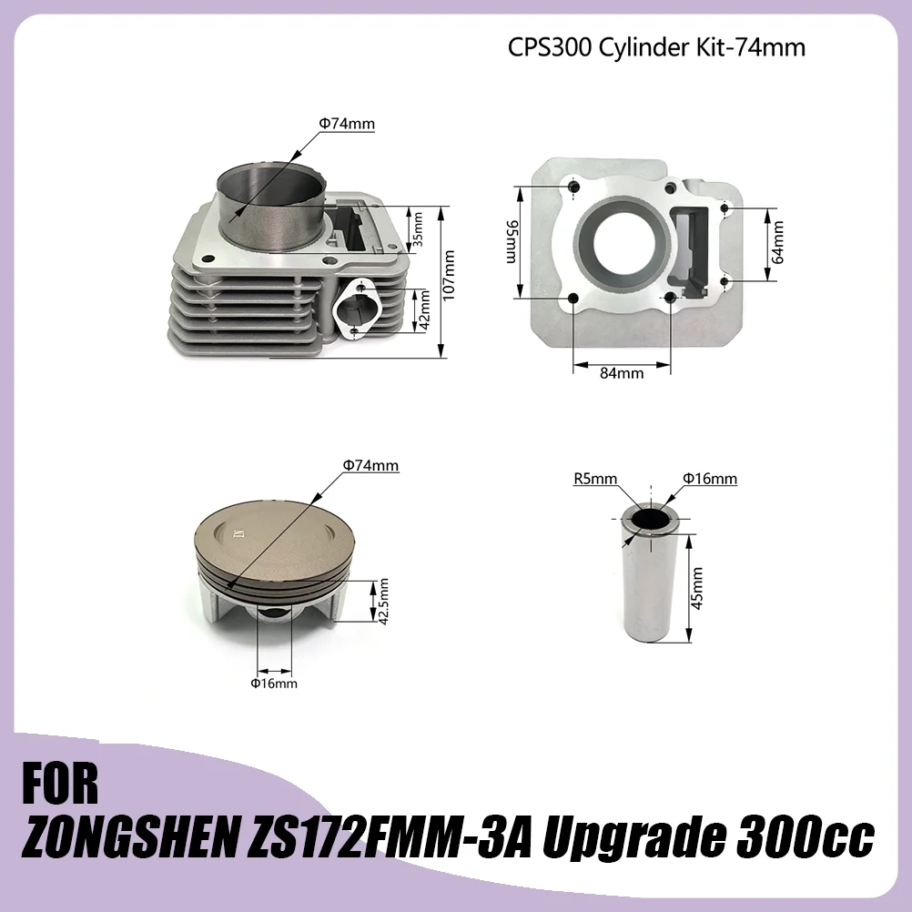 OTOMNEW74mmMotorcycleAirCooledCylinderSetPistonRingandGasket