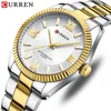 CURREN 8453 Men's Quartz Watches Fashion Elegant Simple White Clock Stainless Steel Strap Wristwatch for Male Gift 1