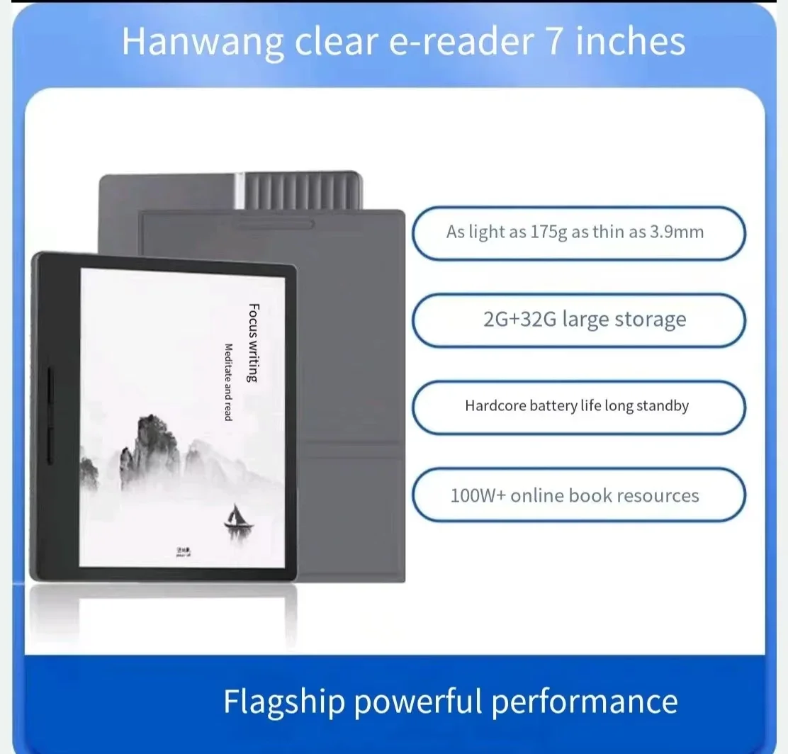 Onyx-lector de libros electrónicos Hanvon, dispositivo transparente de 7 pulgadas con faros de doble color, 2G/32GB, 8 núcleos,