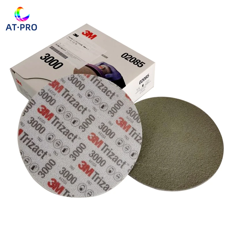 3M 02085 Disco Piramidale Spugna Scarta Vetrata P3000 P5000 Precision Grind 6 "152Mm Per La Lucidatura Della Vernice Dell'Auto