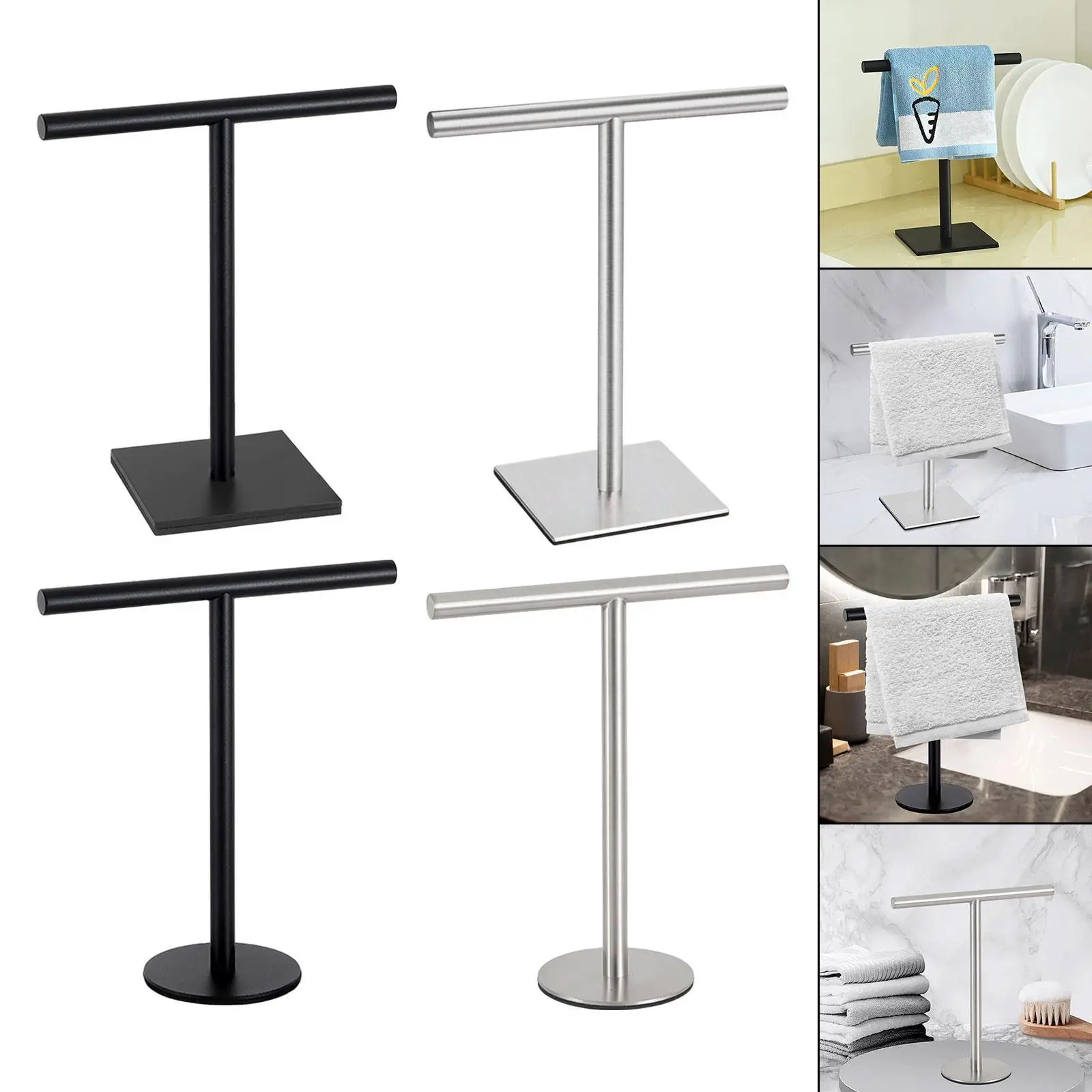 Towel Rack Hand Towel Stand Headband Holder Organizer Vertical Bar