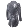 Shiny Gold Sequins Glitter Tailcoat Suit Jacket Male Double Breasted Wedding Groom Tuxedo Blazer Men Party Stage Prom Costume 4