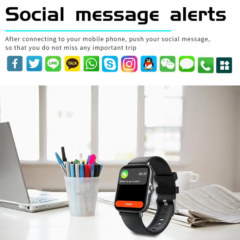 Smart Watch Fitness Bracelet Heart Rate Monitoring Reminder Step Counting Information Push Sleep Analysis Sport Bracelet Watch