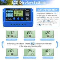 24h expédition 10A 20A 30A contrôleur de Charge solaire 12V 24V panneau solaire contrôleur PV 50VDC pour batterie au Lithium plomb Lifepo4 3