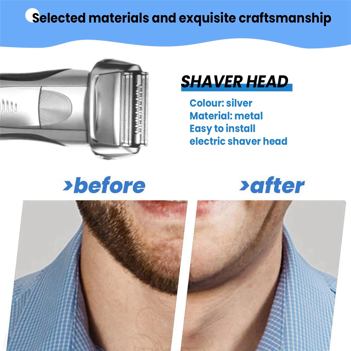 Replacement Shaver Head for Braun 70S Series 7 790Cc, 760Cc, 7850Cc, 7865Cc, 7880Cc, 7893S, 740S Cutter Replacement Head 6