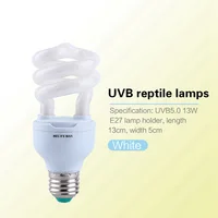 13W UVB 5.0 E27 Base Energy Saving Tortoise Snake Reptile Light Bulb UV Lamp  Pet Heating Light Bulb E27 UVB Pet Reptile Lamp 1
