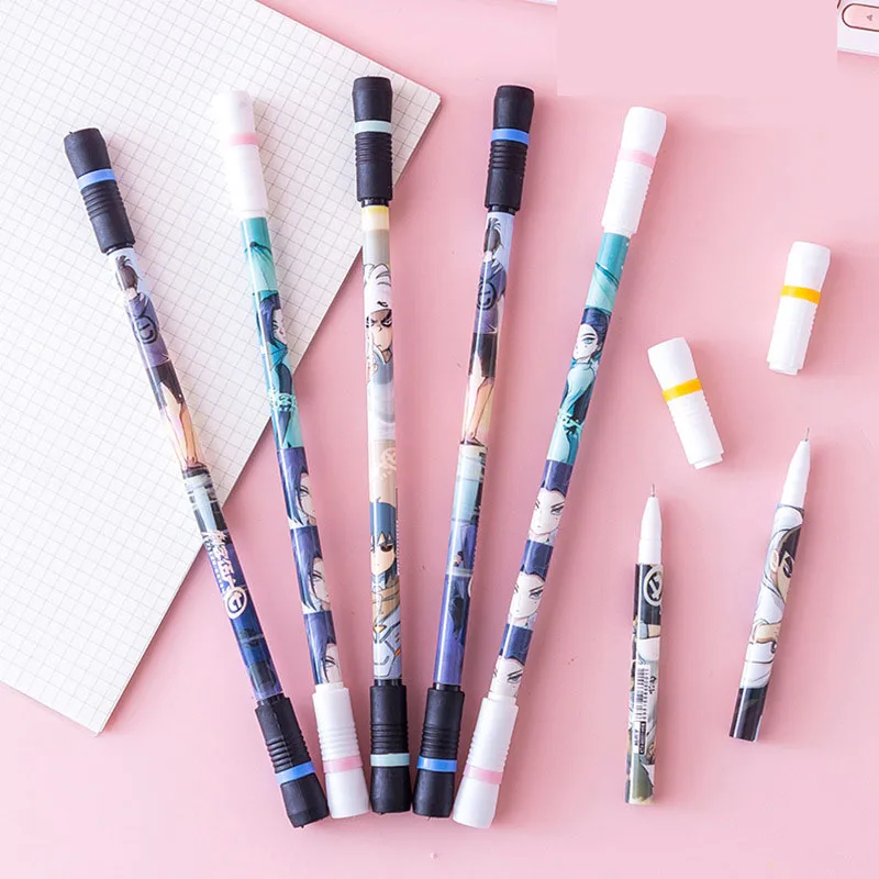 

24 pcs/lot Creative Assassin Rotate Gel Pen Cute 0.5mm Black Ink Signature Pens Stationery Gift Office School Supply wholesale