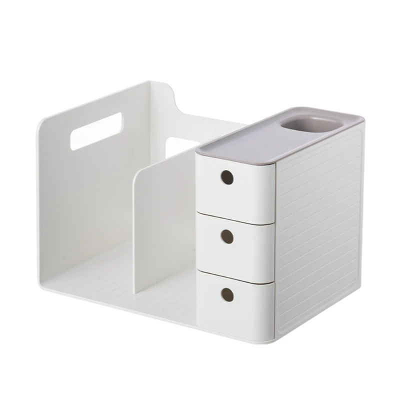 

XXUD Stationery for Case 3 Drawer Multi-grids Dustproof Waterproof Makeup Display Box