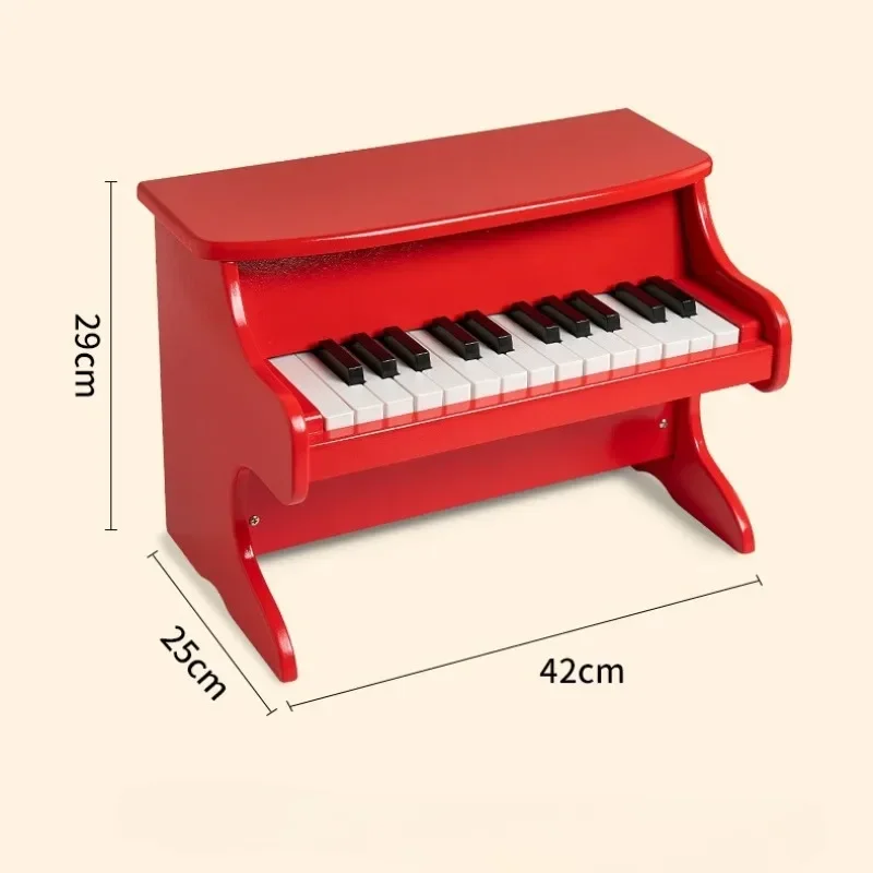 Wooden Children's Electronic Organ Piano Unique Design Beginners 25-key Upright Piano Learning Education Comfortable Toy