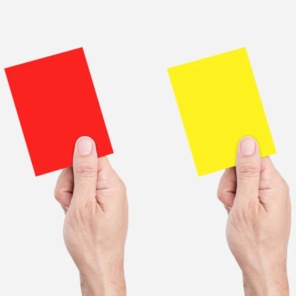 2Pcs Soccer Referee Red Yellow Card Football Referee Red Card And Yellow Card Referee Tool Soccer Game Outdoor Team Sports