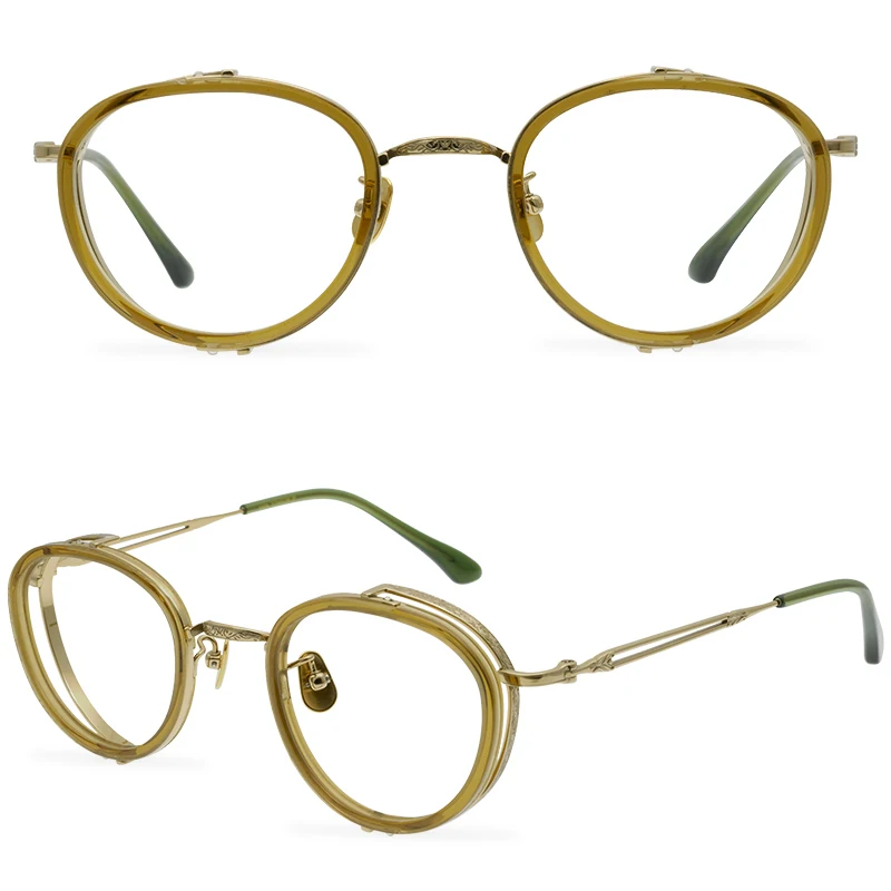 

Fashion Eyeglasses Frames Unisex Titanium Acetate Luxury Optical Glasses