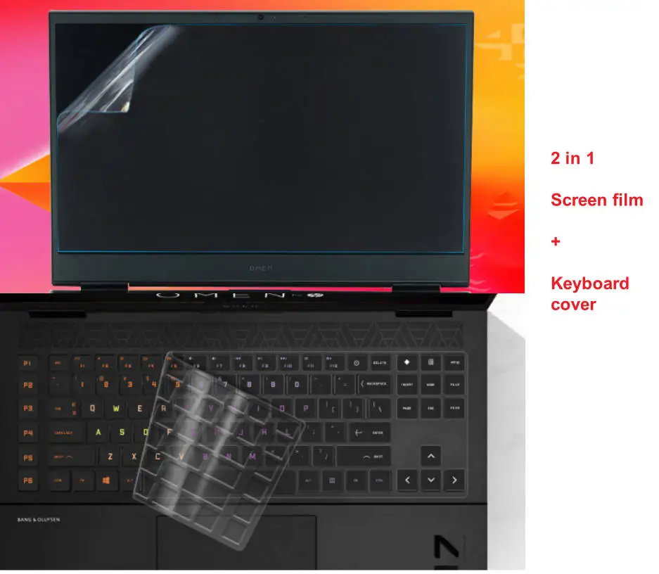 Laptop Tpu Keyboard Cover Screen Film For Hp Omen 17 17-Ck1111Nr 17-Ck1065Cl 17-Ck1001Tx 17-Ck1065Cl 17-Ck0065Cl Ck1001Tx 17.3"