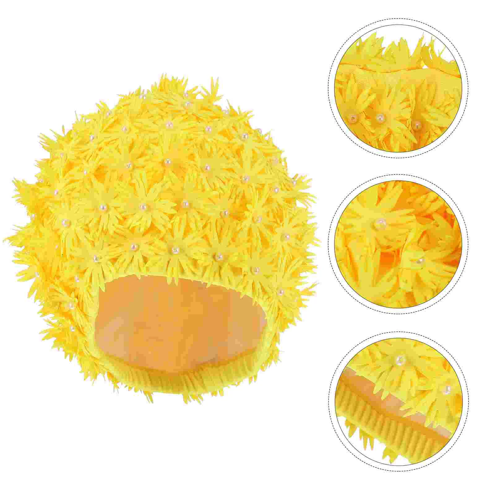 

Женская Удобная плавательная шапка с 3D цветами, дышащая плавательная шапка