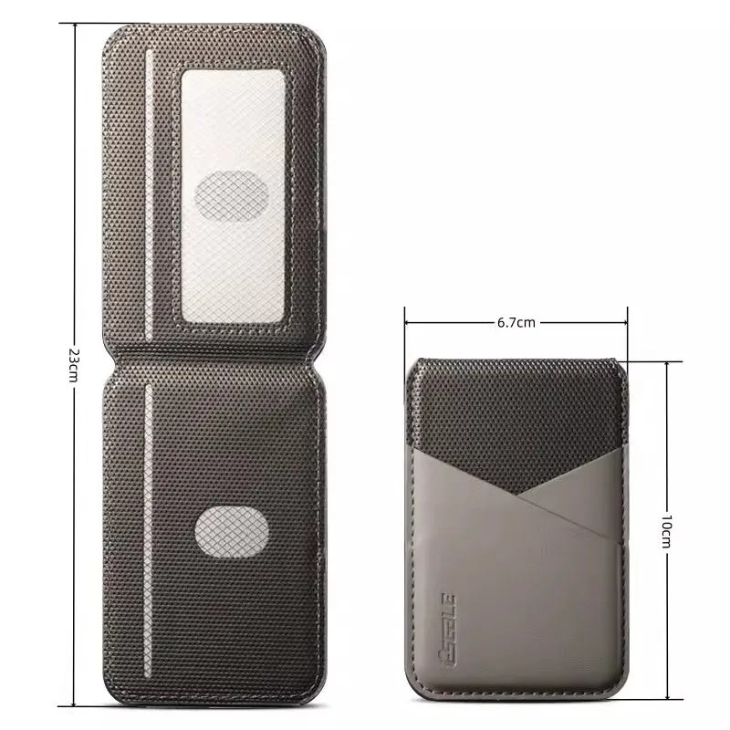 Leather Magnetic Card Holder with RFID Protection