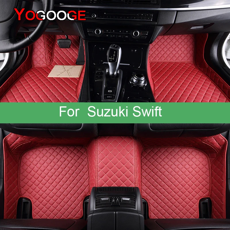 

YOGOOGE Custom Car Floor Mats For Suzuki Swift Foot Coche Accessories Carpets