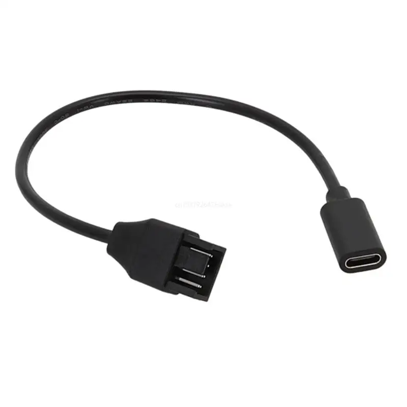 

20cm USB C to 3Pin 4Pin Computer Fan Power Cable Computer Case Adapter Cord USB Dropship